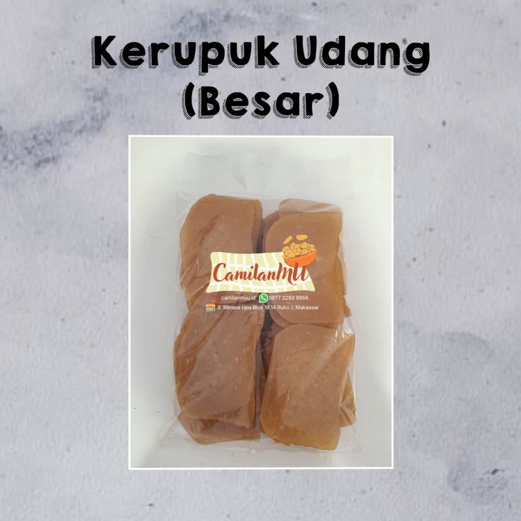 

KERUPUK UDANG MENTAH UKURAN BESAR (BERAT 500 GRAM)