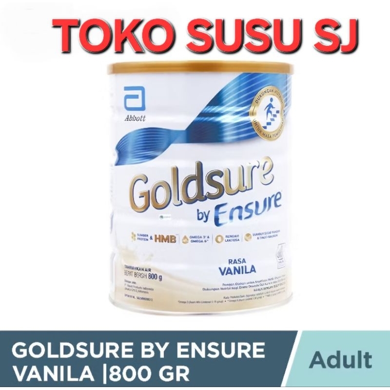 

Goldsure by Ensure Vanila 800 gram / gold sure/ 800gr/vanilla/dulu 900 gram