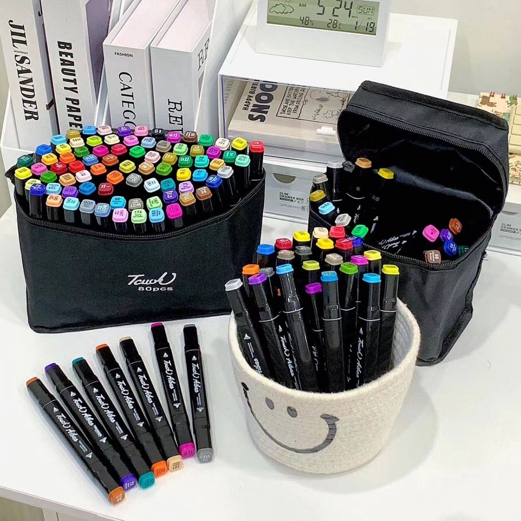 

KODE K69S AOYING Spidol Warna Warni 1 Set Sketch Marker 2 Tip Touch Marker 4868 Warna