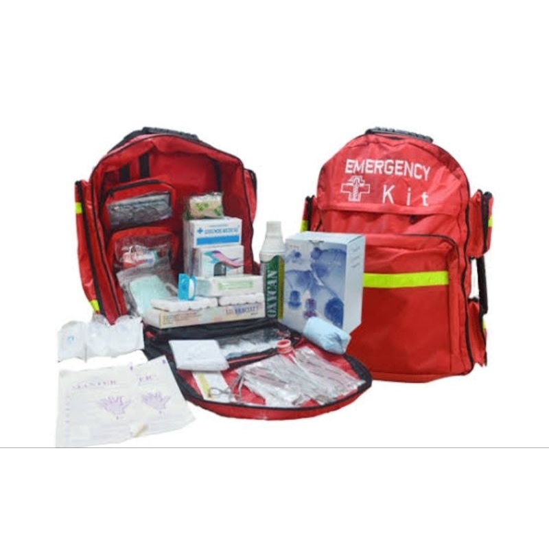 tas p3k sudah isi lengkap dan tersedianya alat tensi dan stetoskop