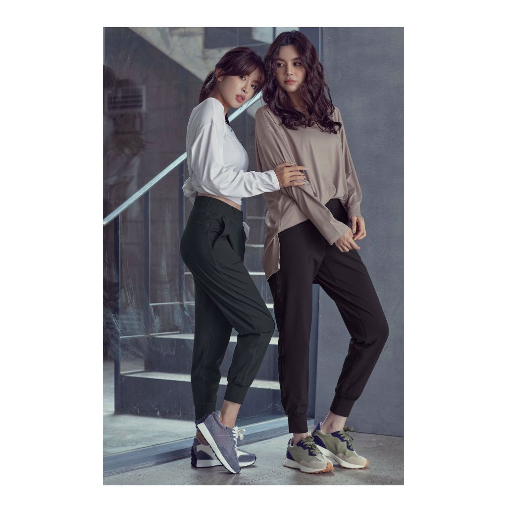 PLVD Celana Jogger pants Wanita Jogger Belly Training Olahraga Tebal/Warmtech STL