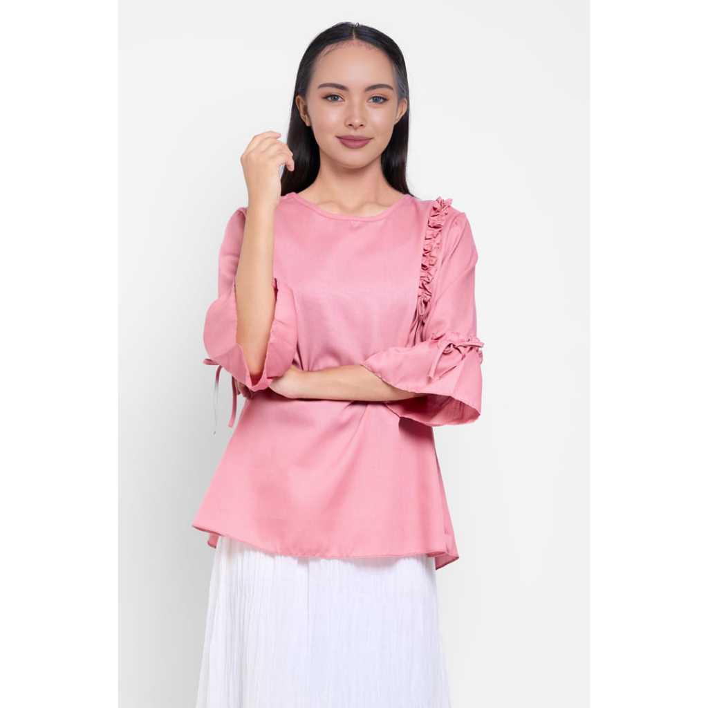 BEAMISH Blouse Wanita Polos Pink 391002
