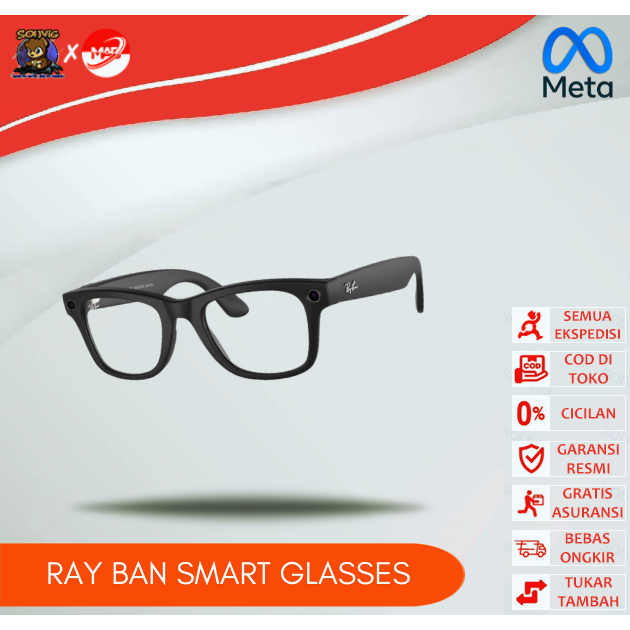 Kacamata Pintar Ray-Ban Meta Smart Glasses RayBan Wayfarer BNIB 2023
