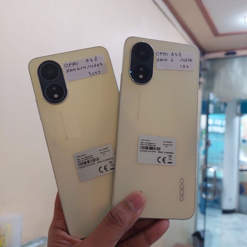 Oppo A38 ram 6+4/128gb lengkap fullset original 33w