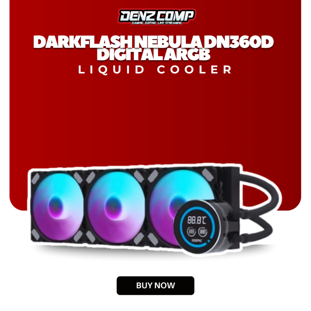 DarkFlash NEBULA DN360D DIGITAL / DN 360D DIGITAL ARGB 360mm AIO Liquid Cooler - BLACK
