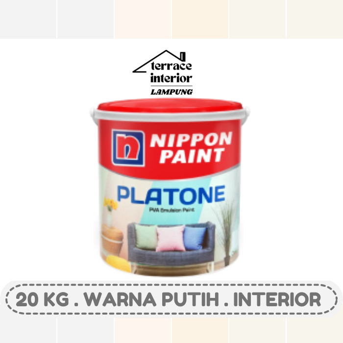 Cat Tembok Interior Nippon Paint Platone Warna Putih 20 KG