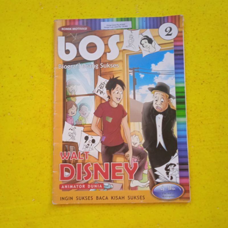 [Glory Offset Press] Buku Komik, Buku Anak Anak : Komik Motivasi Biografi Orang Sukses (Walt Disney 
