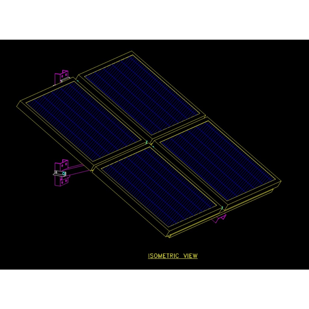DESAIN SOLAR PANEL - FILE DWG/AUTOCAD - DST2D-005