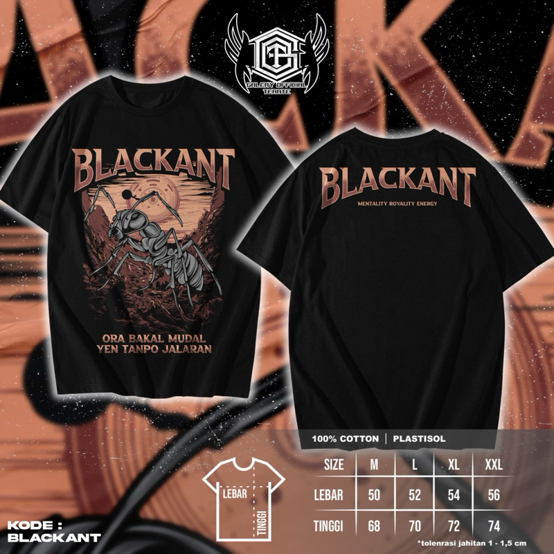 kaos psht black ant coklat