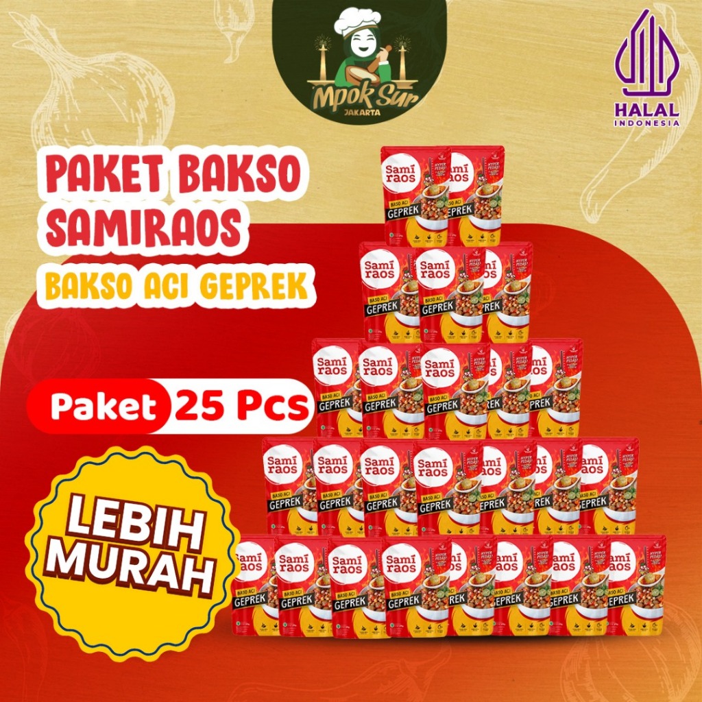 

Paket Bundling Reseller Sami Raos Baso Aci Geprek Samiraos Isi 25pcs