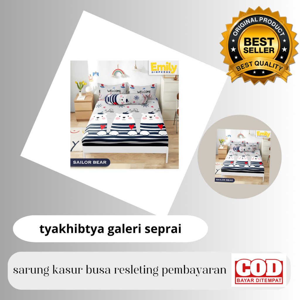 SARUNG KASUR BUSA RESLETING KARAKTER ANAK cowok cewek dan motif bunga/abstrak 80×200×15