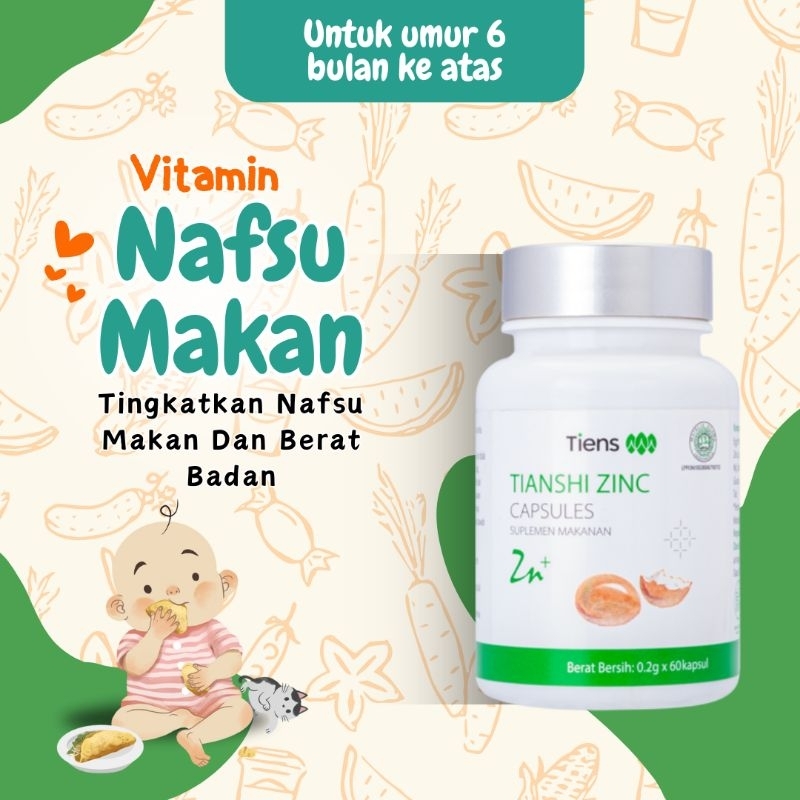 Zinc Tiens Vitamin Anak Napsu Makan Anak - Original Asli Tiens Bpom