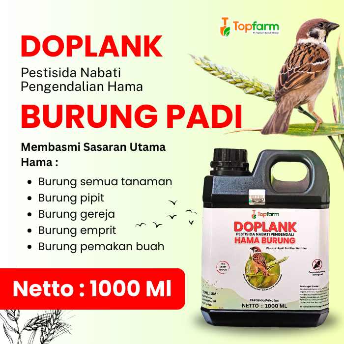 Pestisida Topfarm / Obat Hama Burung Untuk Padi / Obat Hama Burung Pipit / Obat Hama Tikus Dan Burun