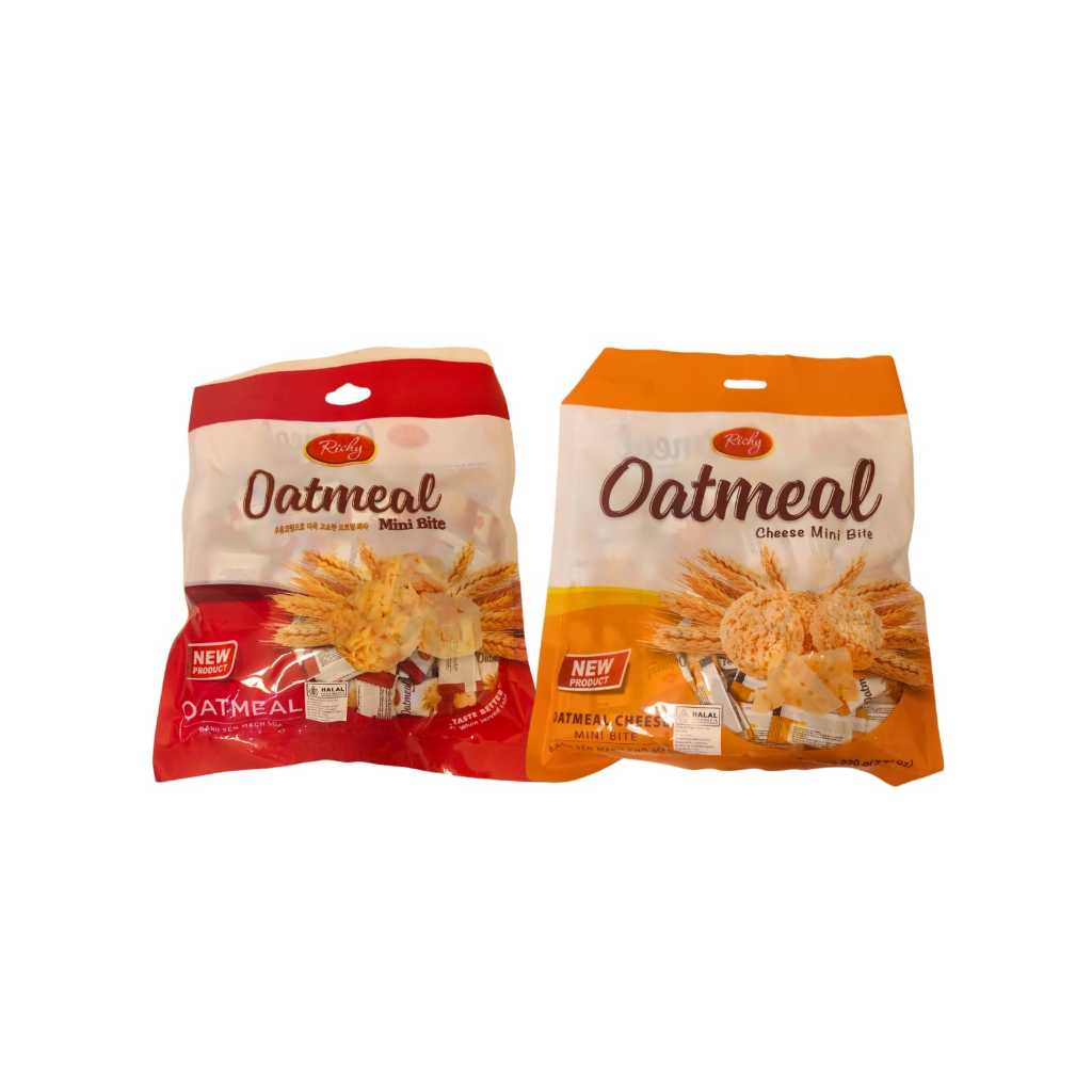 

RICHY OATMEAL Mini Bite Camilan Oat Sehat Vietnam HALAL 250g Original 220g Cheese