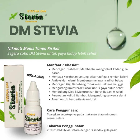 

STEVIA DM Stevia Sweetener Stevia Tetes 15 ml