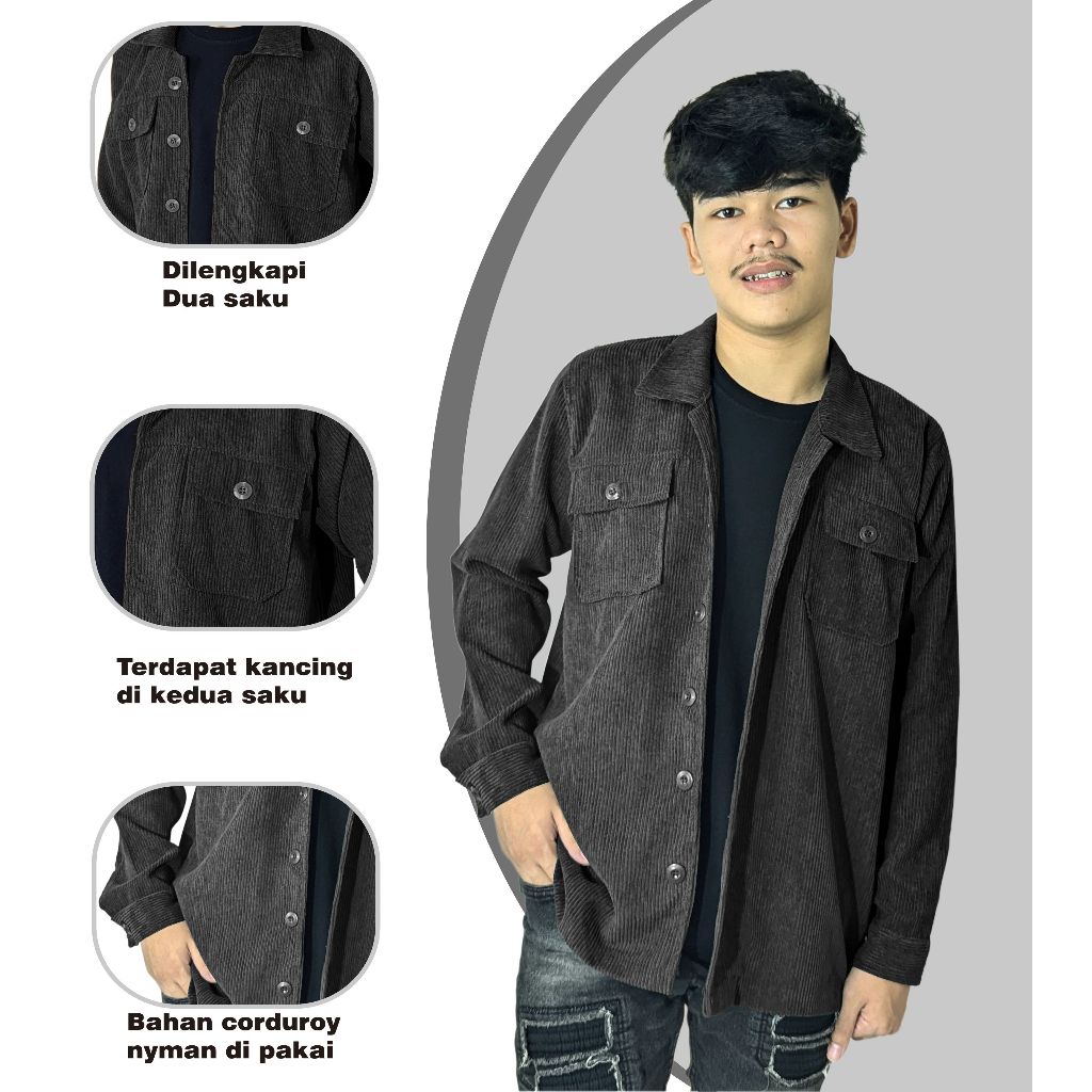 Jaket Pria - Jaket Trucker Corduroy Pria Original Kawage