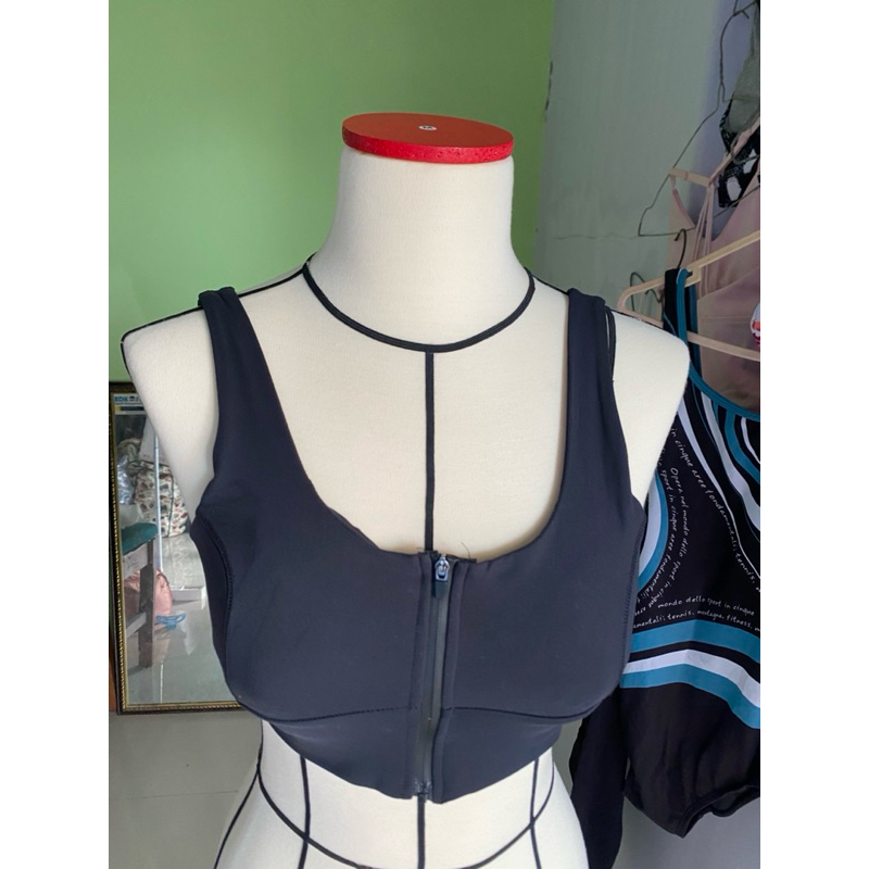 atasan olahraga bra sport wanita zipper