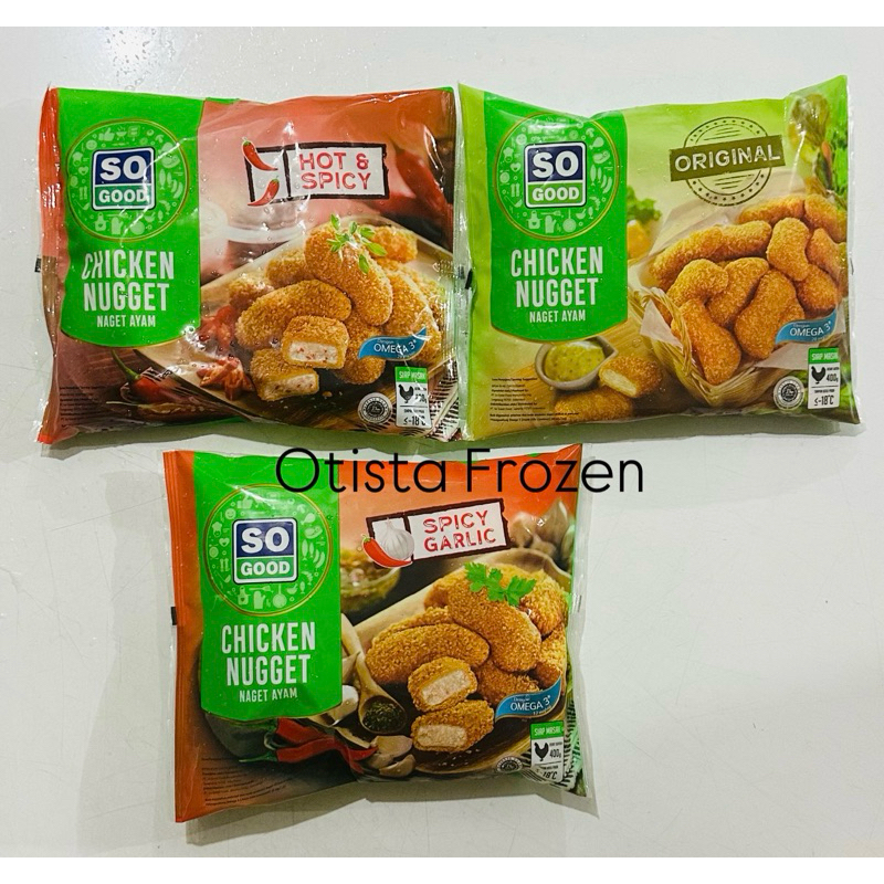 

SO GOOD NAGET ORI / NAGET HOT SPICY / NAGET SPICY GARLIC 400 GR