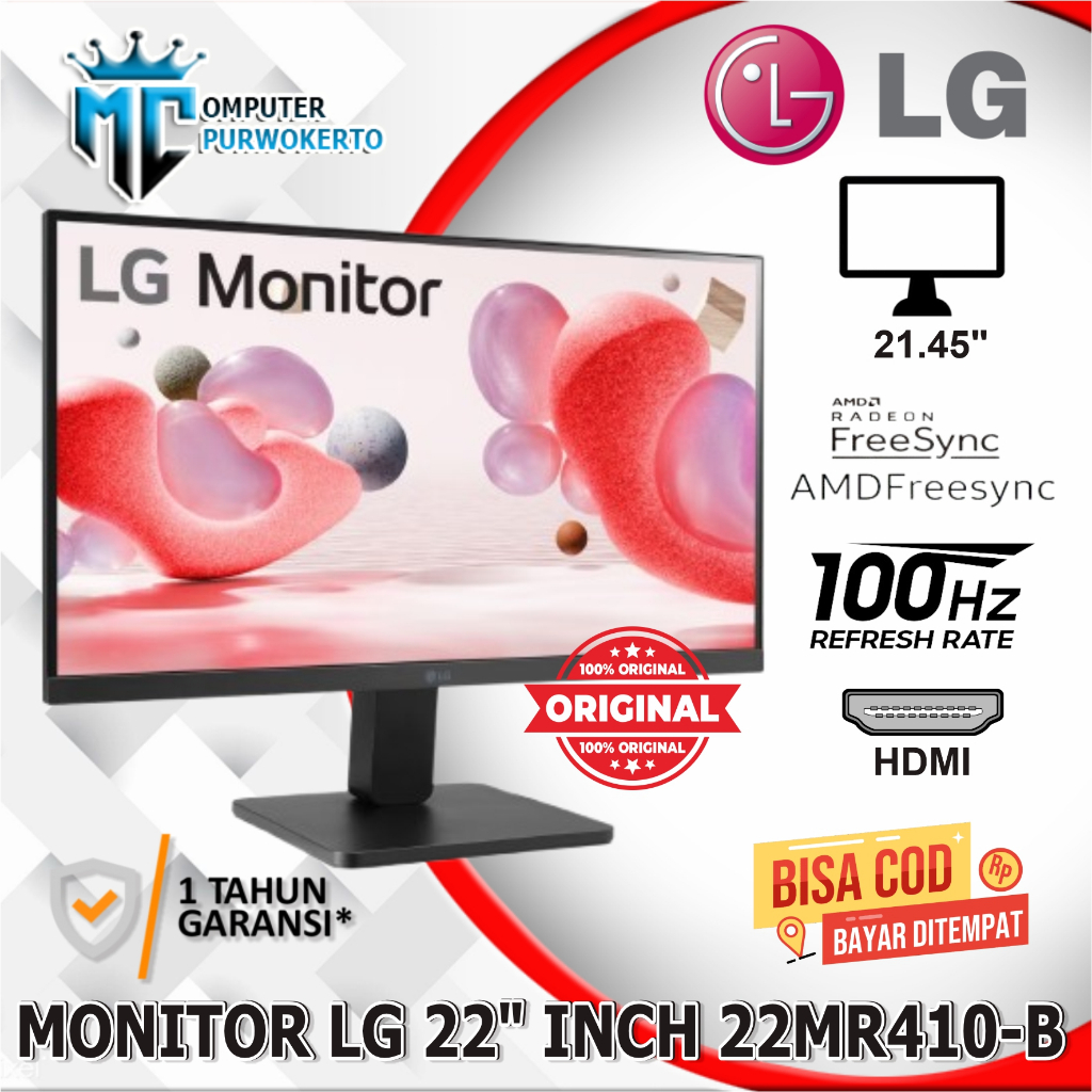 Monitor LG 22" Inch 22MR410-B FHD VA HDMI 100Hz AMD FreeSync 22" 22MR410-B