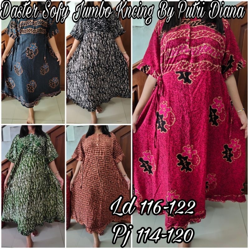 Daster Sofy Jumbo Kancing By Putri Diana