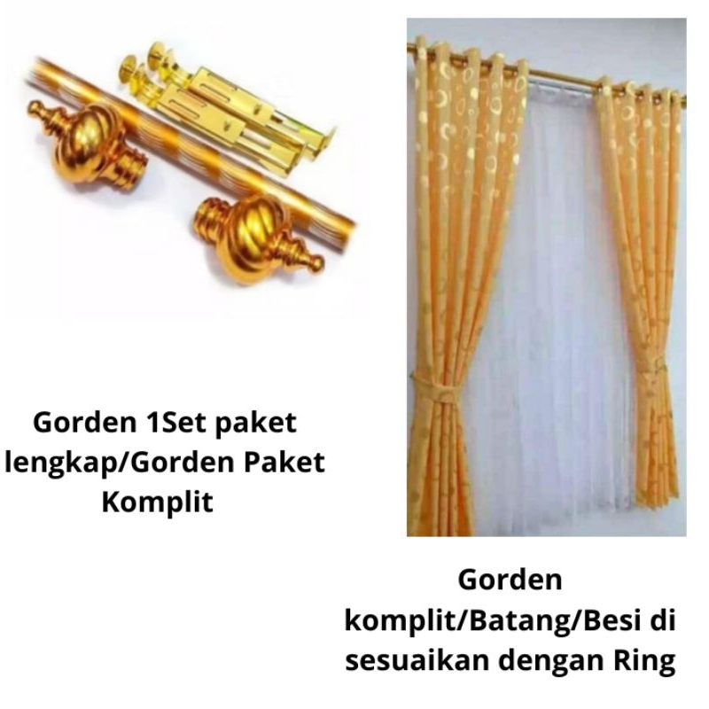 Gorden 1 SET Lengkap/Gorden 1 Paket Sama Besinya/Gorden polos Motif polkadot/Gorden jendela 2 SET Mo
