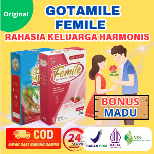 

[ PAKET GOTAMILE FIMELE GRATIS MADU ] [ BISA COD + GARANSI ] Paket Rahasia Keluarga Harmonis susu kambing etawa Gotamile untuk Pria dan Femile susu etawa plus Collagen untuk kecantikan wanita