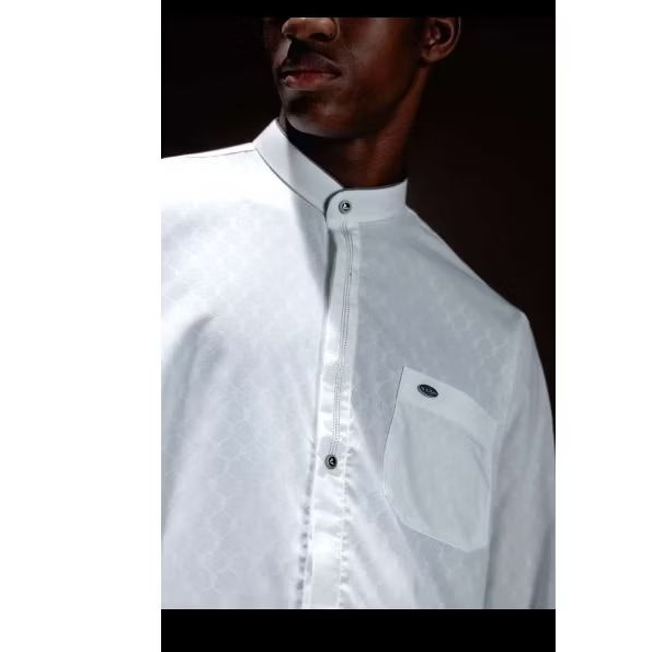 Baju koko al luthfi panjang putih bw