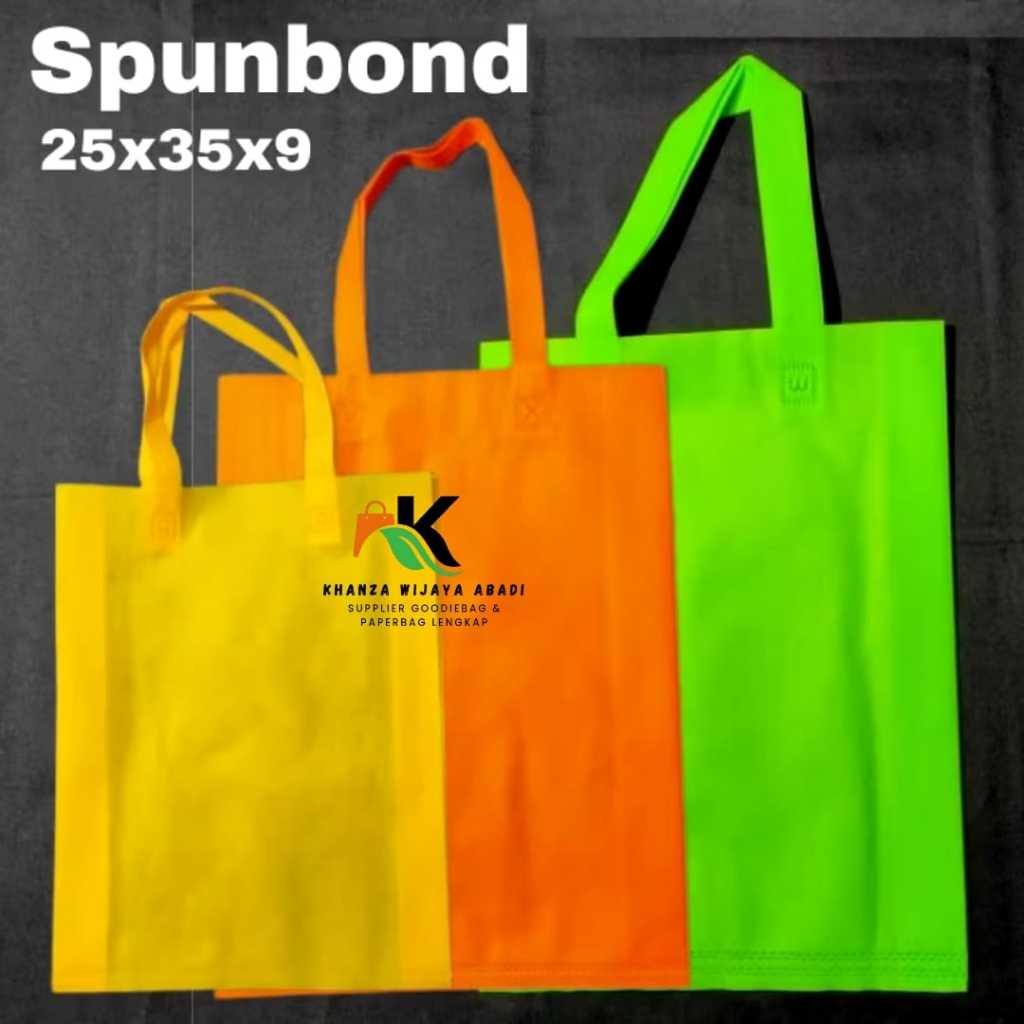 

Tas kain spunbond 25x35 / 65gsm / harga satuan
