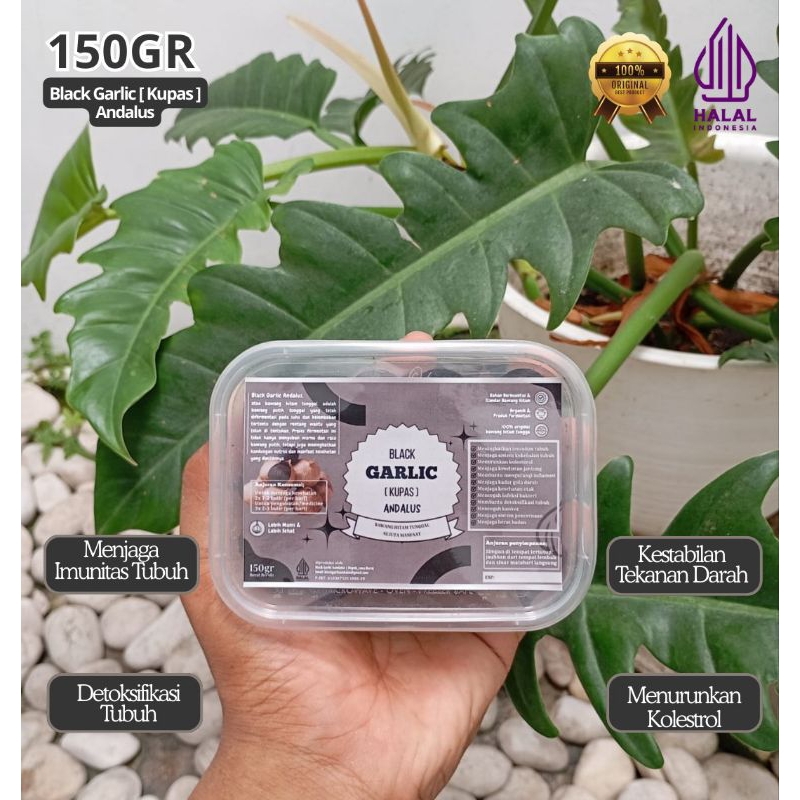 

Black Garlic Andalus [ KUPAS ] BAWANG HITAM TUNGGAL | 150 Gram | UNTUK KESEHATAN - 100% Original & Fresh