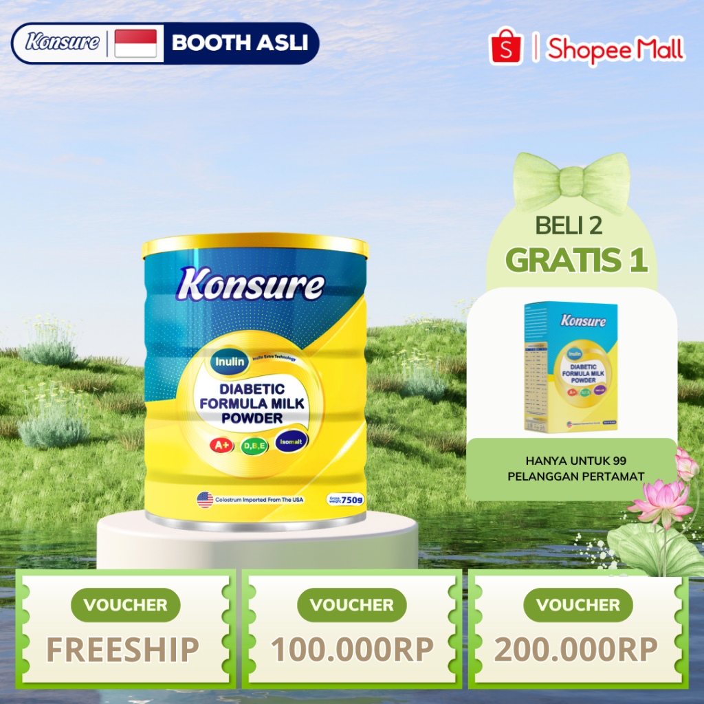 

[ BELI 2 GRATIS 1 ] KONSURE SUSU DIABETES IMPOR 1| 750G