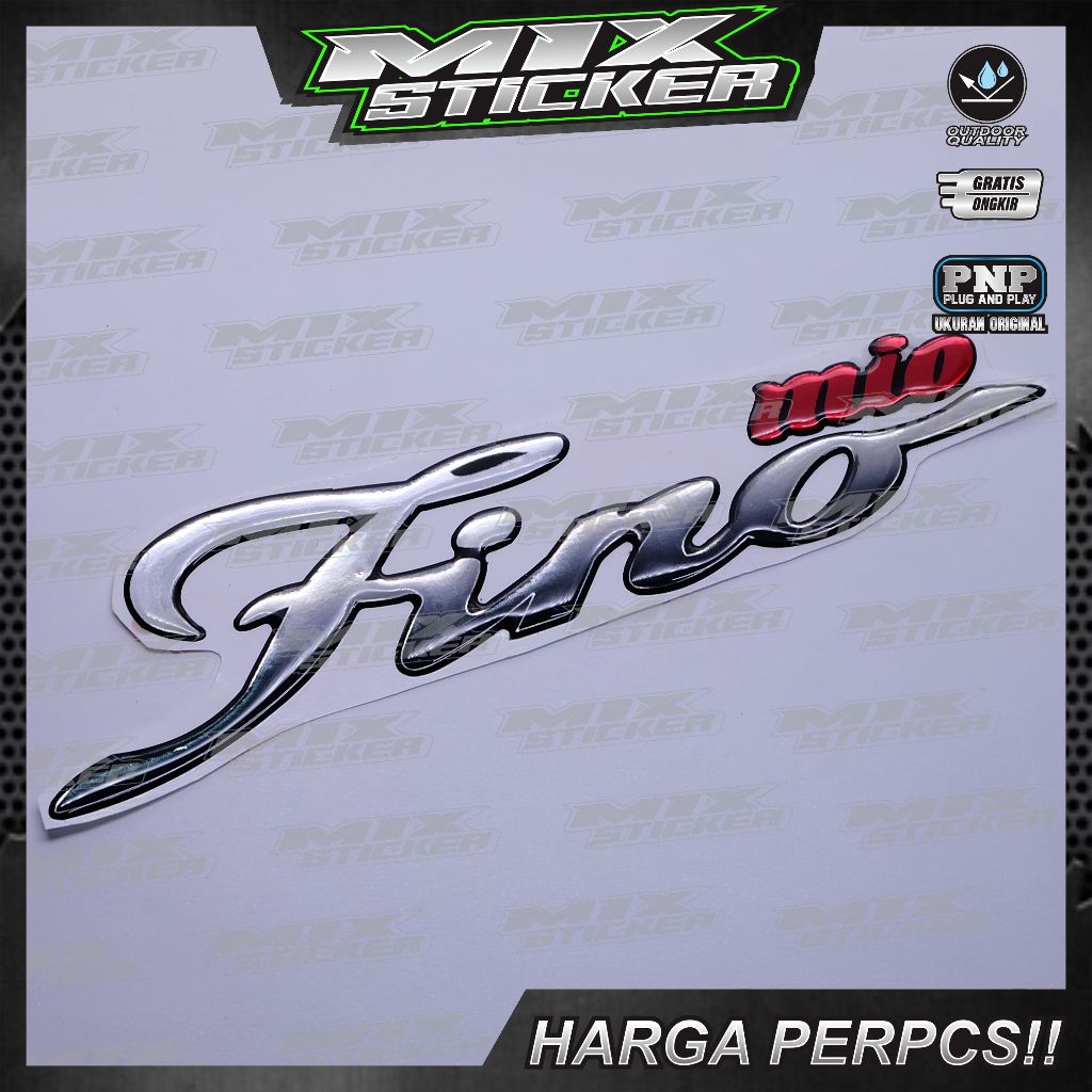 Emblem yamaha fino / emblem timbul yamaha fino / emblem titanium fino / emblem yamaha fino / stiker 