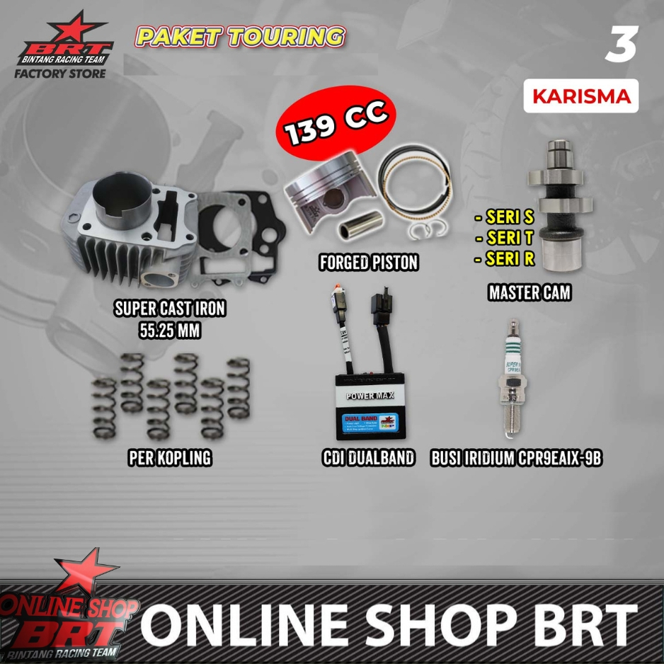 PAKET BORE UP TOURING 3 BRT KARISMA SUPRA X 125 KPH