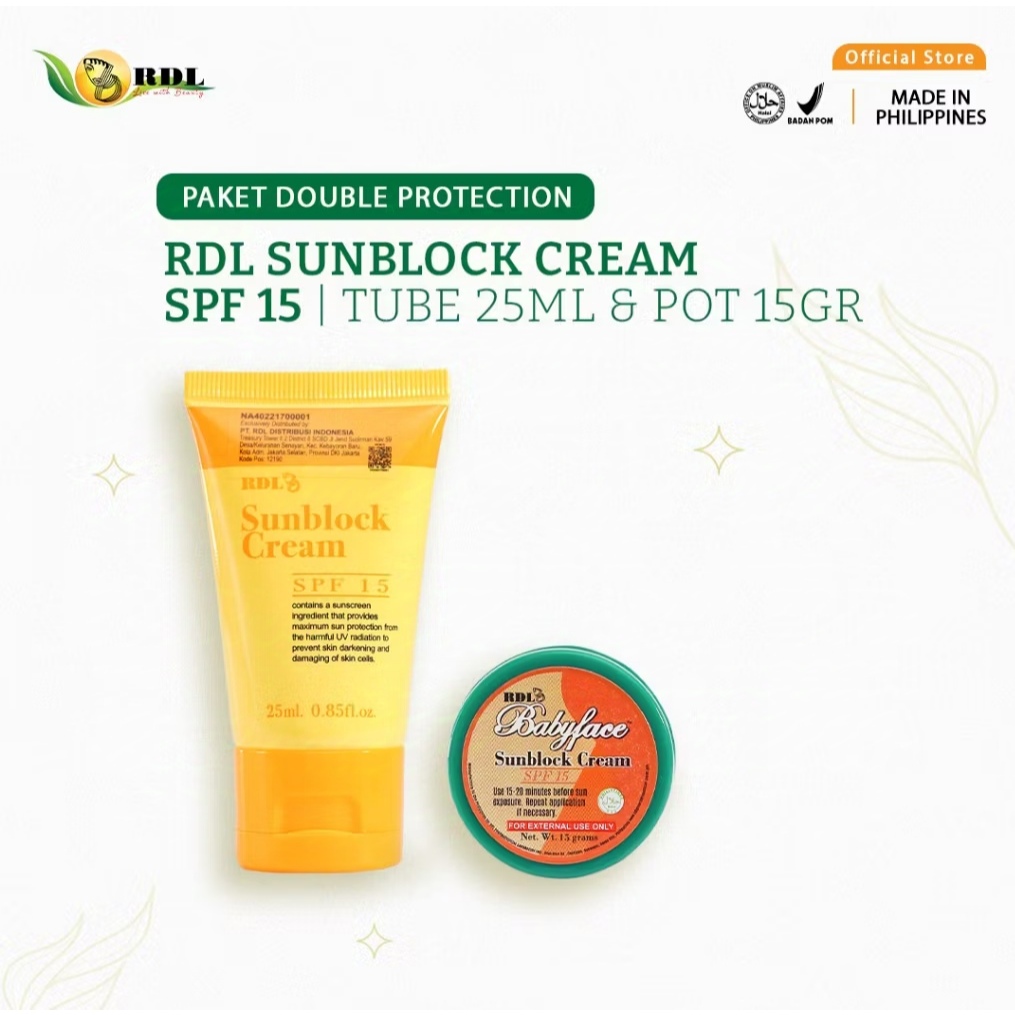 ❤️ MEMEY ❤️ RDL Sunblock Cream Spf 15 | Made In Philippines BPOM