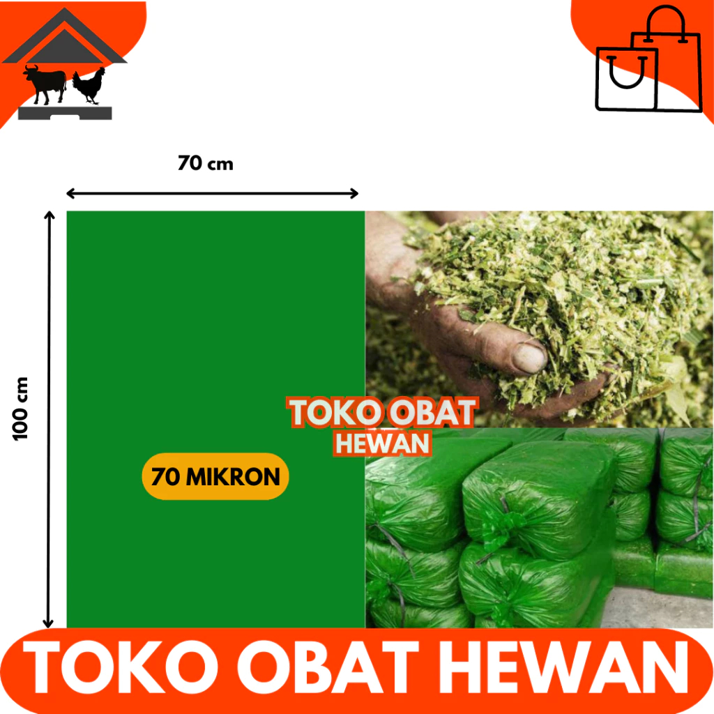 PLASTIK SILASE 70 MIKRON 1 KG (12 LEMBAR) - Plastik Kantong Silase Fermentasi Pakan Ternak Sapi