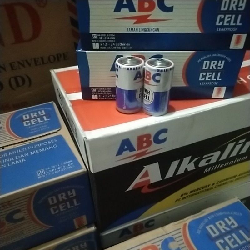 batu batrei ABC besar 1.5 volt / baterai ABC size D / batre ABC R20 set 2 pcs