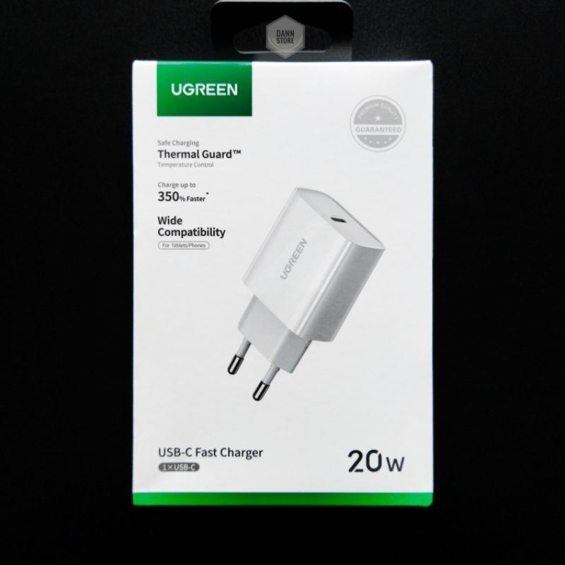 Ugreen Charger iPhone USB-C Power Delivery 20W Fast Charging - CD137