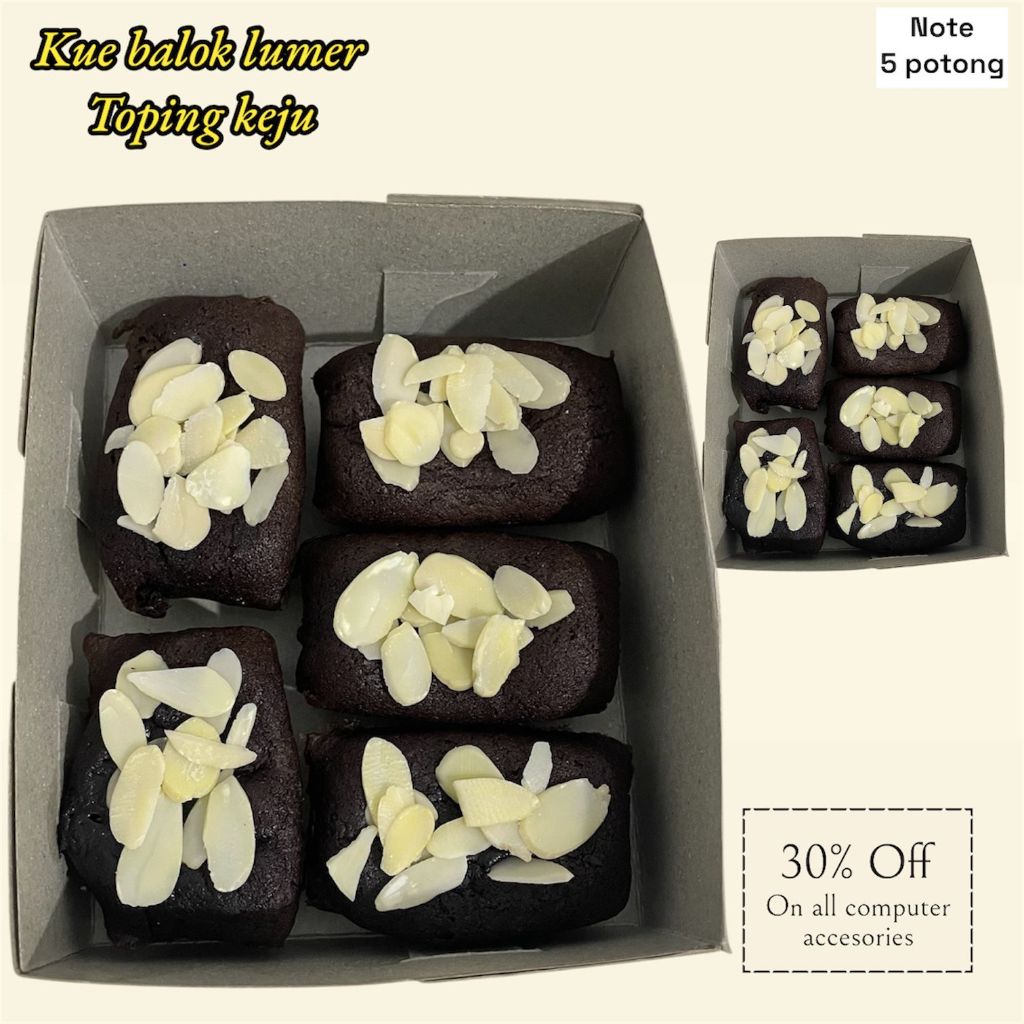 

KUE BALOK SPESIAL TELUR KAMPUNG TOPING KACANG ALMOND