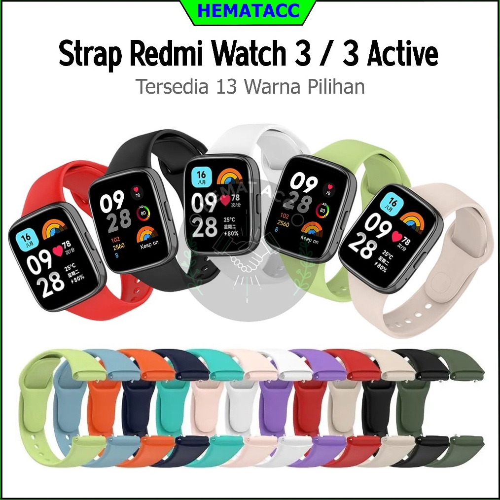Strap Redmi Watch 3  Redmi Watch 3 Active Polos Tali Xiaomi Redmi Watch 3 Active Strip Hematacc