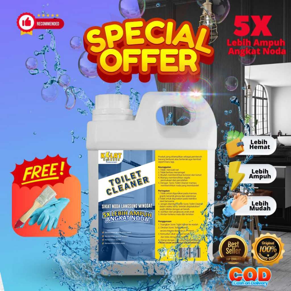 Kilat toilet Cleaner viral terlaris / pembersih kamar mandi / bowl cleaner / porcelen / porselen