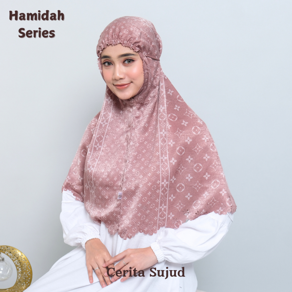 Cerita Sujud - Hijab Instan Syari Bergo Hamidah Jumbo Premium Tali Motif Elena Series