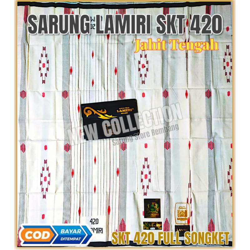 SARUNG LAMIRI SONGKET 420 SKP JAHIT TENGAH BAYAR DITEMPAT