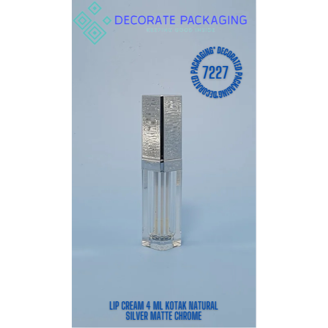 Lip Cream 4 ml Kotak Nat Silver Matte Chrome / Lip Cream / Lip Cream 4 Ml / Tube Lipsgloss / Tube Li