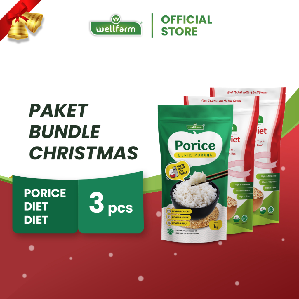 

WellFarm Spesial Christmas Package, Beras Porang Instan + Beras Diet Organik