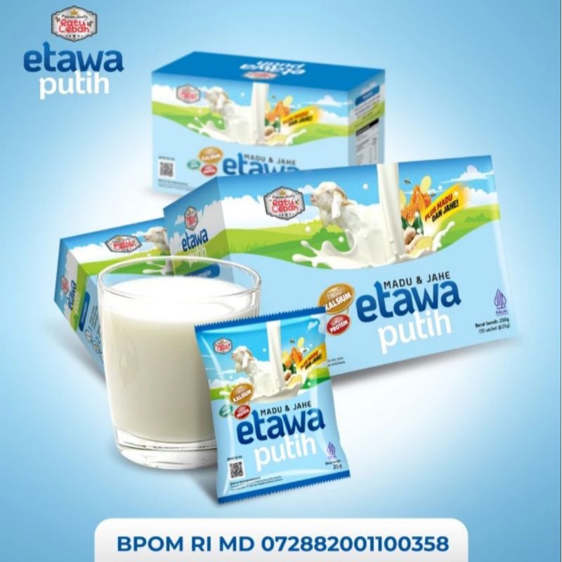 

Susu Kambing Etawa Putih Ratu Lebah Plus Madu 1 BOX isi 10 Sachet Solusi Atasi Masalah Pernapasan, sesak Nafas, Asma, Osteoporosis, Persendian Asam Urat dan Tulang