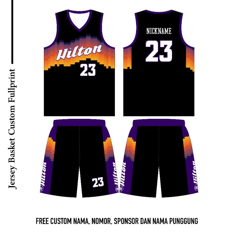 JERSEY BASKET CUSTOM FREE DESIGN FULL PRINTING