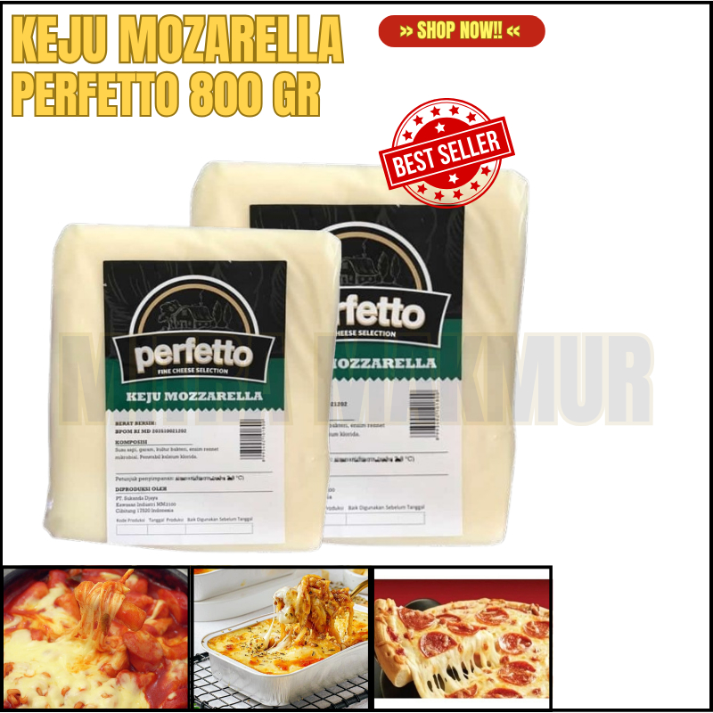 

Keju Melted Mozarella Perfetto 800 GR