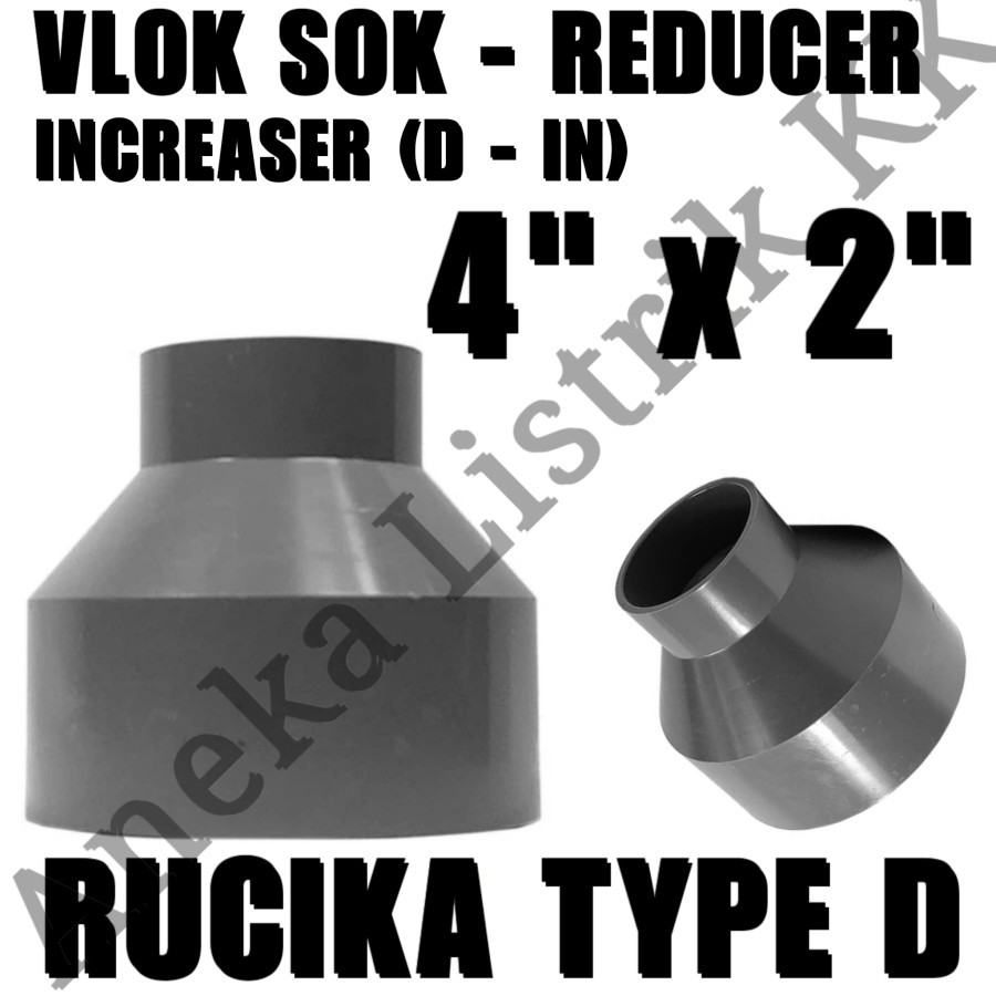 RUCIKA D VLOK SOK SOCK 4" x 2" REDUCER INCREASER VSOK 4x2 4 x 2 " INCH