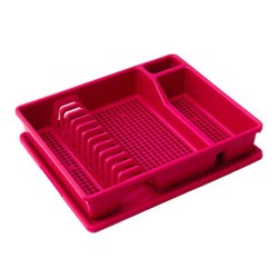 RAK CUCI PIRING + ALAS NAMPAN YUKATA KITCHEN DISH RACK PLASTIK PENGERING PENIRIS PIRING