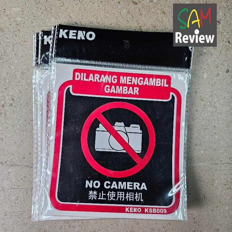 

KENO Sticker Label Premium Dilarang Mengambil Gambar / No Camera