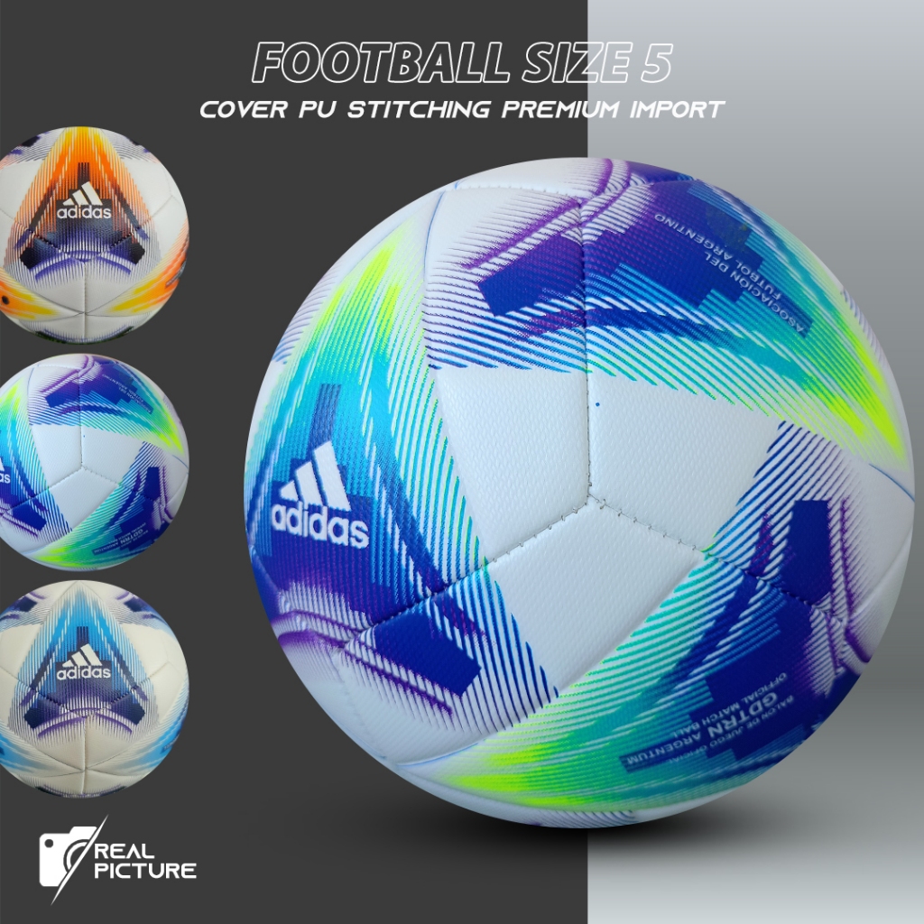 ADIDAS ARGENTUM Bola Sepak Size 5 Sepak Bola Asli Import Murah Premium Jahit Mesin